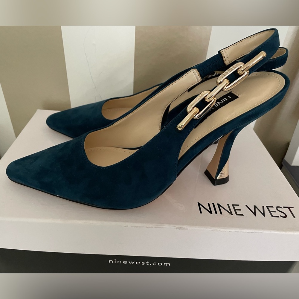 Nine West Women's Teal Veroni Pumps